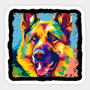 German Shepherd Dog Pop Art - Dog Lover Gifts Sticker